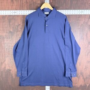 The Armoury Spread Collar Polo Shirt By Ascot Chang Blue Men's 2XL XXL Rare‎